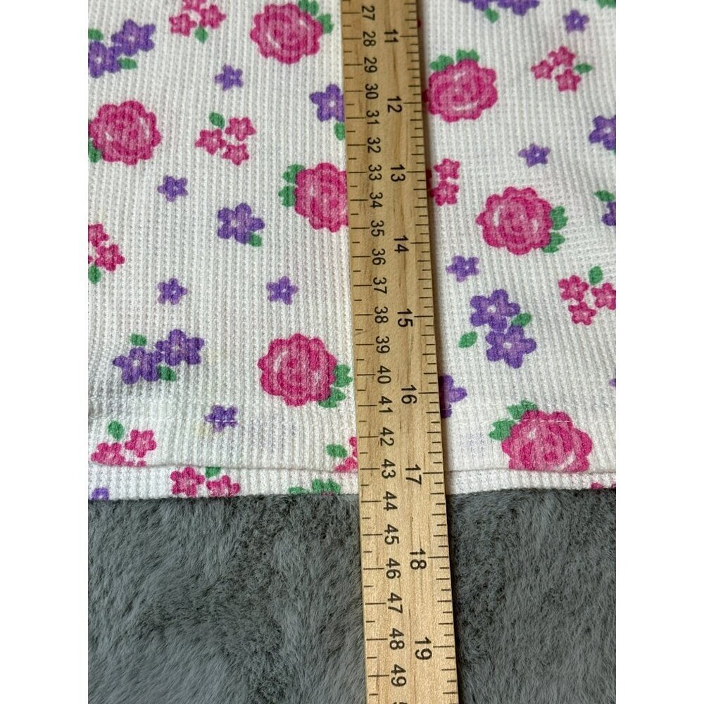 VTG 1990s Oshkosh B'Gosh Thermal Underwear Set Girls 10 Floral - Picture 5 of 12